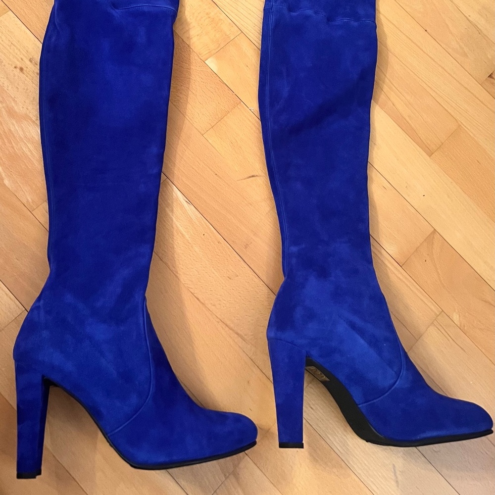 Gorgeous Stuart Weitzman Electric Blue OTK Boots